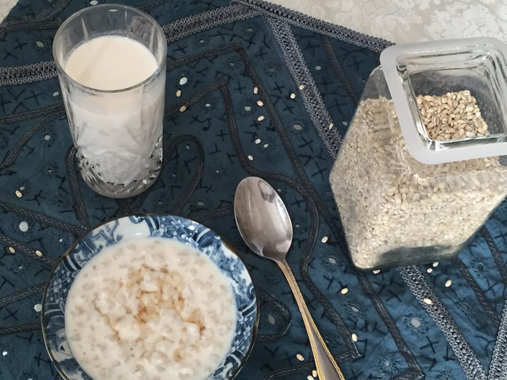 talbina, barley porridge 